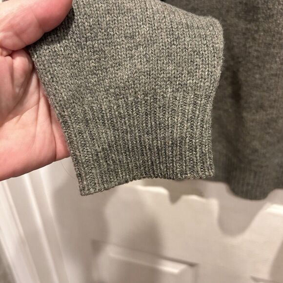 Polo Ralph Lauren Sweater Mens Size Large Gray Lambs‎ Wool 1/4 Zip Preppy - Picture 4 of 5